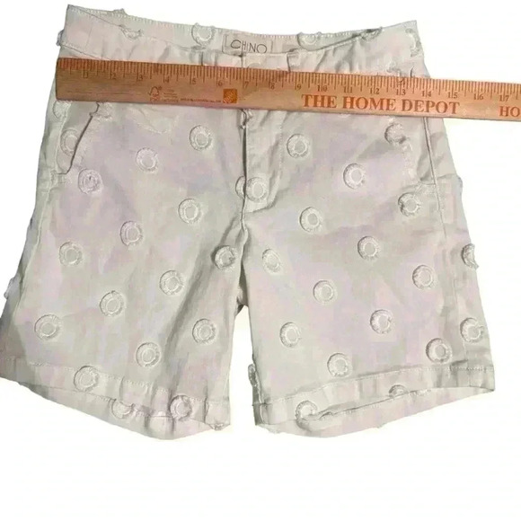 Chino by Anthropologie White Mid Thigh Mid Rise Circle Polka Dot Shorts - Picture 5 of 5